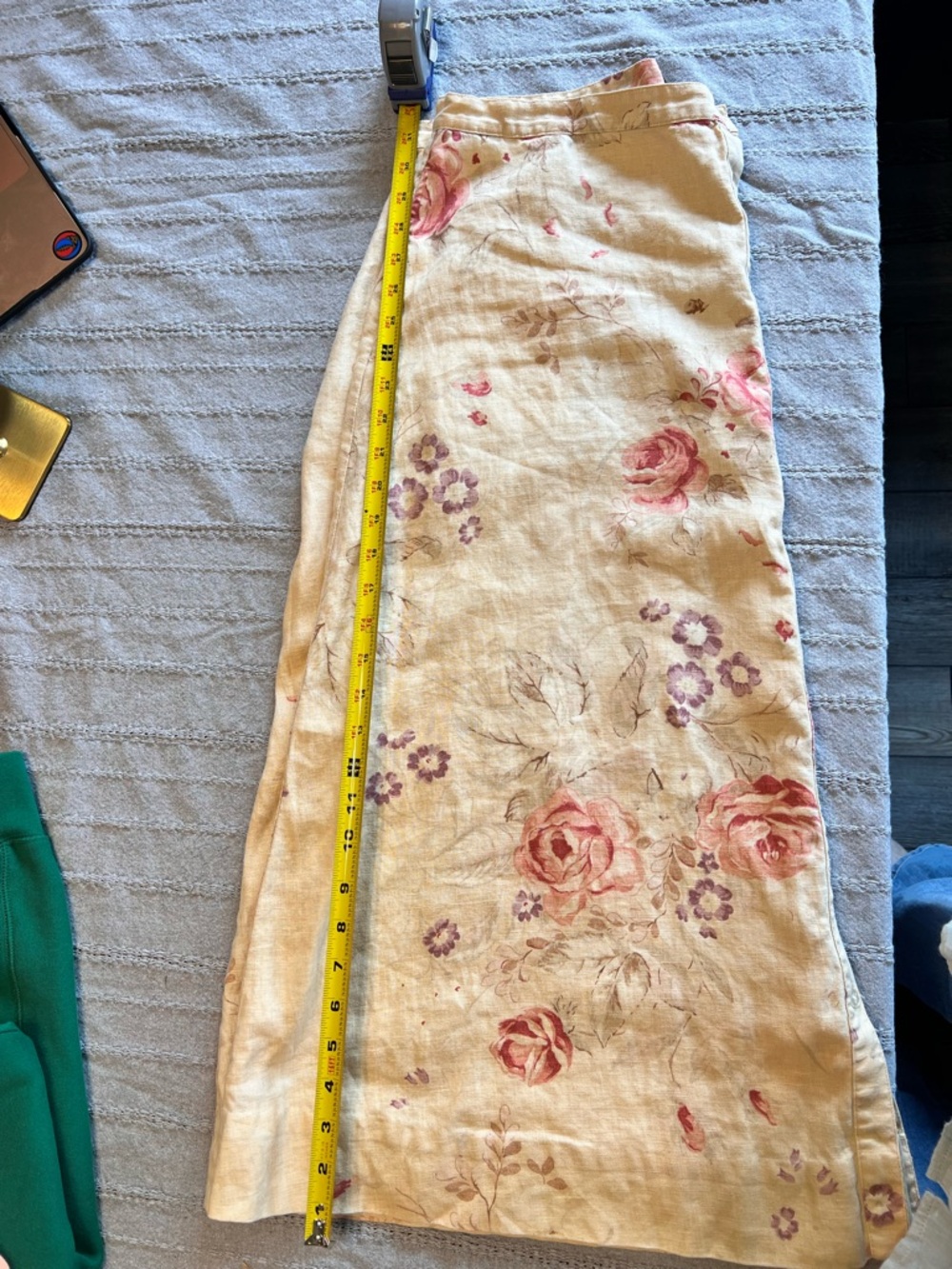 Ralph Lauren Cream Midi Skirt with Pink Floral Print - Picture 3 of 5